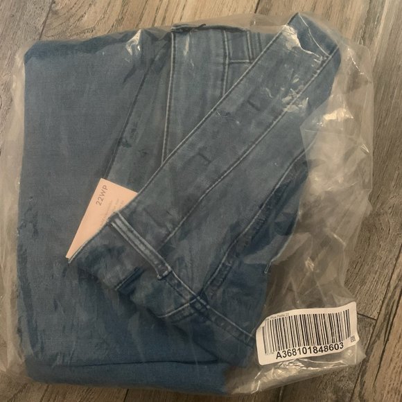 NWT NYDJ MARILYN STRAIGHT-LEG JEANS DOUBLE BUTTON MINA MINA 22WP (WOMEN PETITE) - Picture 10 of 13